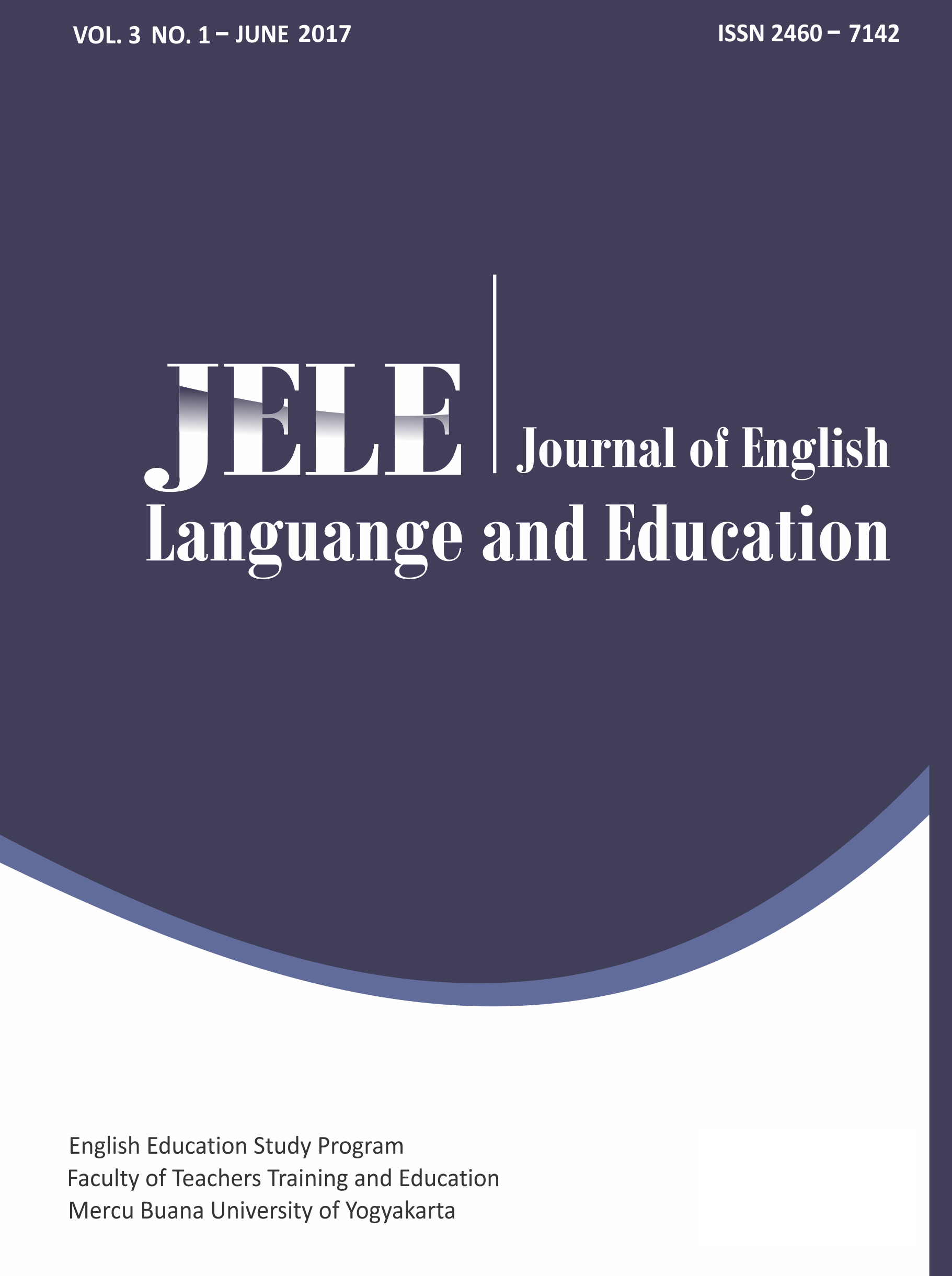 Cover JELE (Journal of English Language and Education)